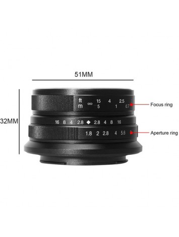 7artisans 25mm f/1.8 Lens for Canon EF-M (Black)