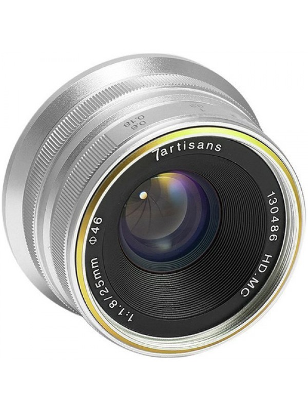 7artisans 25mm f/1.8 Lens for M43 Panasonic Olympus (Silver)
